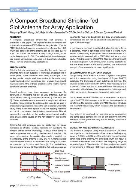 Microstrip slot antenna