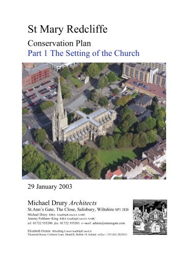 St Mary Redcliffe Conservation Plan Part One