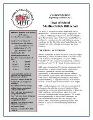 Profile for Candidates - Manlius Pebble Hill School