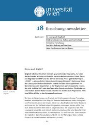 April 2007 - Forschungsnewsletter - UniversitÃ¤t Wien