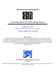 World Language Parent Guide - South Brunswick Public Schools