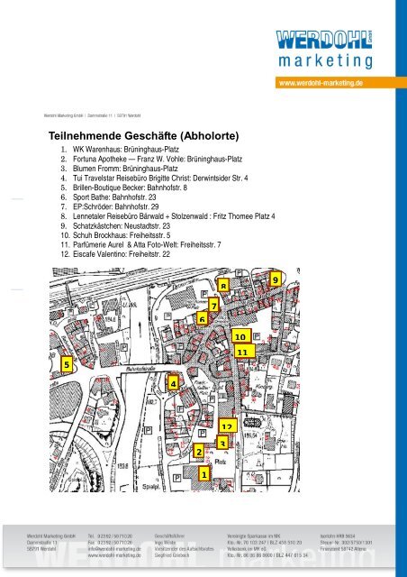 Teilnehmende Geschäfte (Abholorte) - Werdohl Marketing GmbH