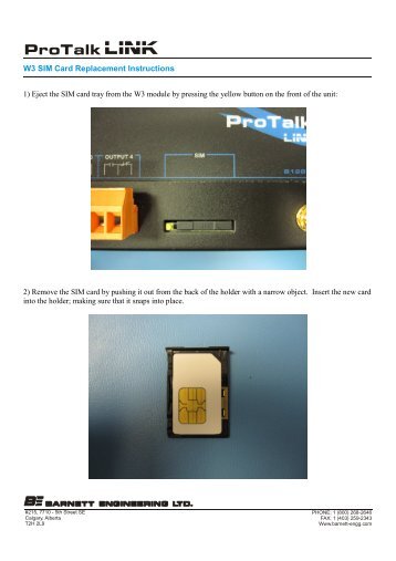 W3 SIM Card Replacement Instructions