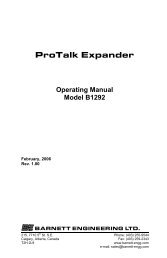 ProTalk Expander Manual Version 1.00 - Barnett Engineering Ltd