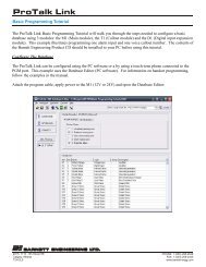 ProTalk Link Basic Programming Tutorial - Barnett Engineering Ltd