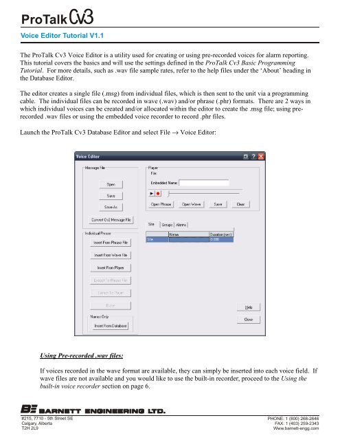 ProTalk Cv3 Voice Editor Tutorial