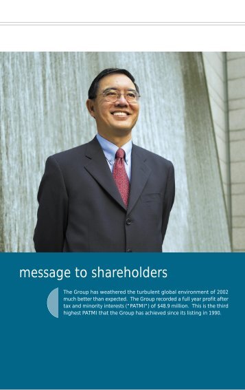 message to shareholders - SPC