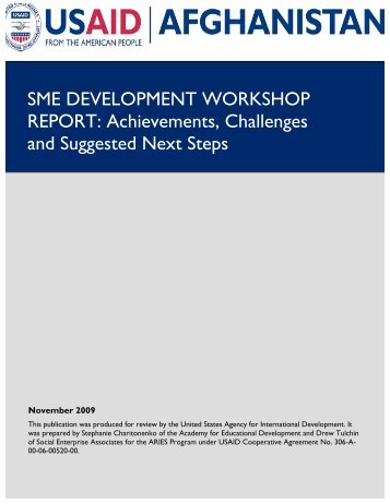 SME DEVELOPMENT WORKSHOP REPORT - Social Enterprise ...