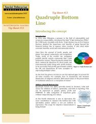 Introducing the Quadruple Bottom Line - Social Enterprise Associates