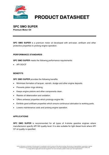 PRODUCT DATASHEET - SPC