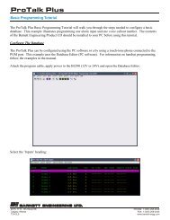 ProTalk Plus Basic Programming Tutorial - Barnett Engineering Ltd