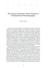 The Chaos of History: Notes Towards a ... - Past volumes