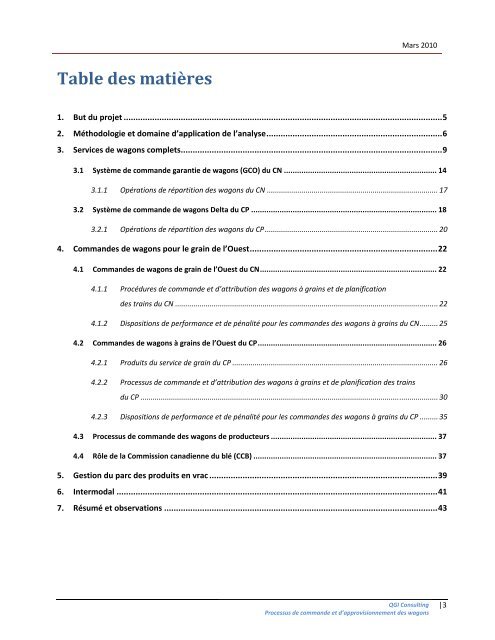 Processus de commande et d'approvisionnement des wagons ... - QGI