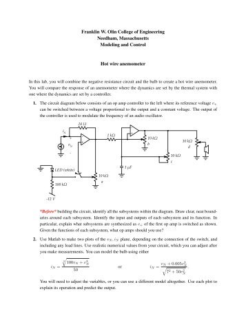 Lab 7: Hot wire anemometer - Olin College