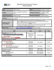 3/6/13 Agenda and Notes - Statewide Financial System