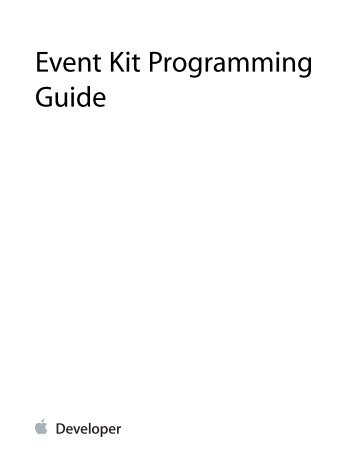 Event Kit Programming Guide (TP40009765 2.0.1)