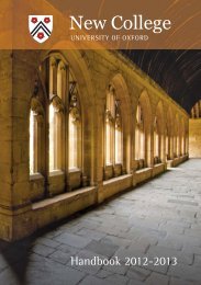 2012-13 Handbook - New College - University of Oxford
