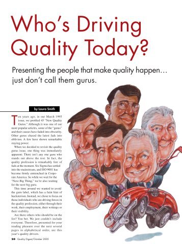 Who's Driving Quality Today? - Juran Institute