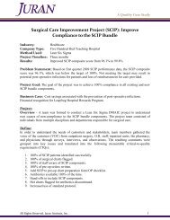 Surgical Care Improvement Project (SCIP) - Juran Institute