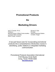 Promotional Products as Marketing Drivers A two-part lesson plan ...