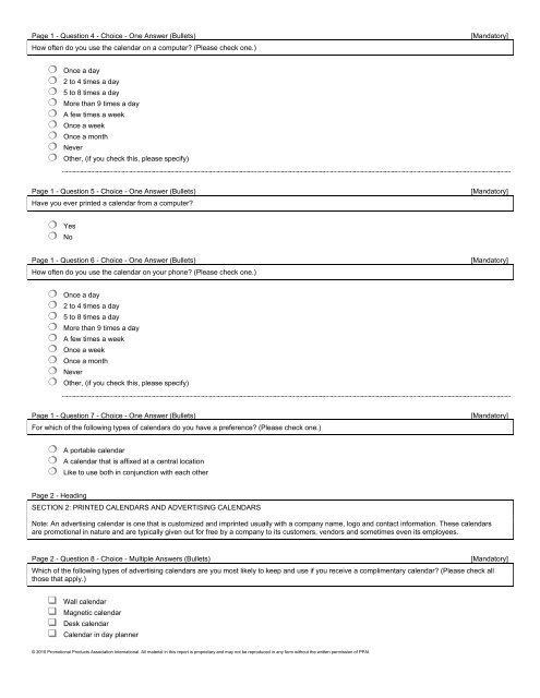 A Study Of Calendar Usage In The Workplace 2011 - Promotional ...