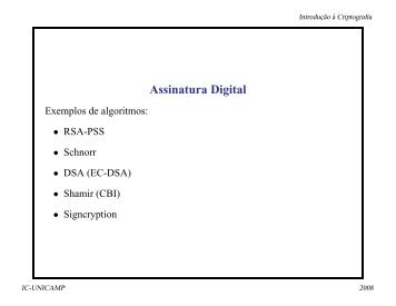 Assinatura Digital - Unicamp