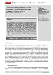 The Role of Adequate Nutrition on Academic Performance of ...