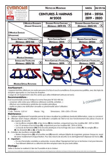 INSTRUCCIONES DE MONTAJE (Pdf - 785 Ko) - Gymnova