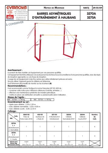 INSTRUCCIONES DE MONTAJE (Pdf - 740 Ko) - Gymnova