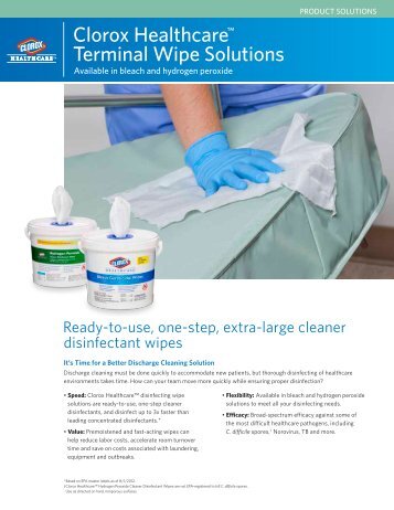 Download Terminal Wipes Product Brochure - Clorox Professional