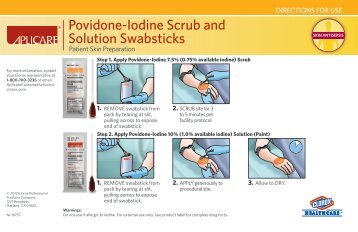 Povidone-Iodine Scrub and Solution Swabsticks - Clorox Professional