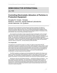 Controlling Electrostatic Attraction of Particles in ... - Texwipe