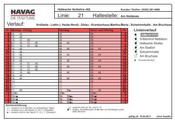 Fahrplan - Heidelaufserie