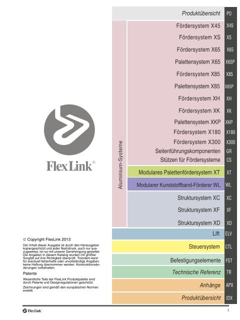 Aluminium-Fördersysteme, kompletter Katalog - FlexLink