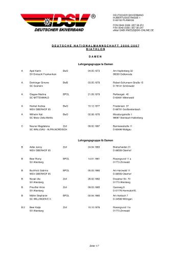 DEUTSCHENATIONALMANNS CHAFT 2 0 0 6 ... - Weltcup Willingen