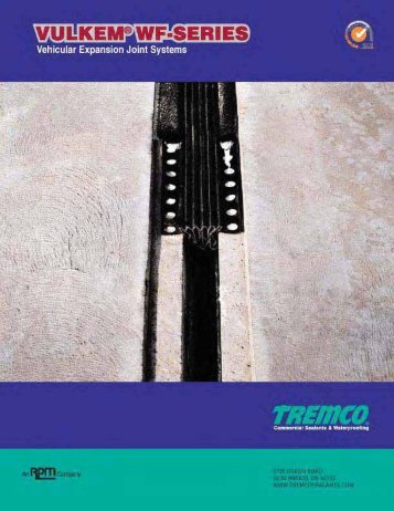 Vulkem Â® WF Vehicular Expansion Joints - Tremco Sealants