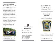 Community Policing Brochure - City of Hopkins