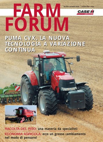 PUMA CVX, LA NUOVA TECNOLOGIA A VARIAZIONE CONTINUA PUMA CVX, LA ...