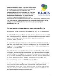 Het pedagogische antwoord op ontkoppelingen - Nivoz