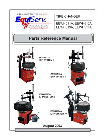 Parts Reference Manual - Snap-on Equipment