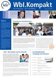 elevator newsletter 0306 - Weiterbildungsinstitut WbI