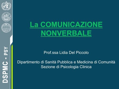 lezione III Comunicazione non verbale (pdf, it, 1492