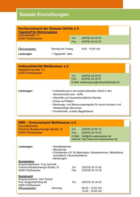 Soziale Einrichtungen