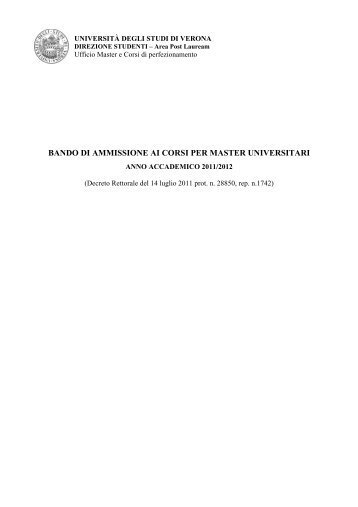pdf (it, 98 KB, 7/14/11) - Università degli Studi di Verona