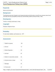 Social Readjustment Rating Scale (SRRS) Keywords: Background ...