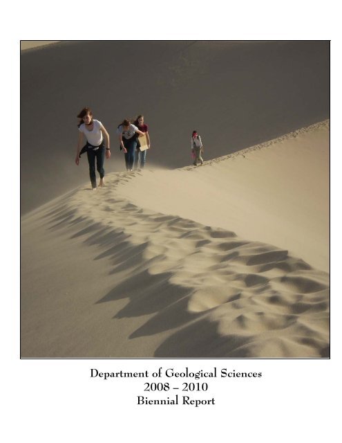 2008-2010 Department Annual Report - Department of Earth ...