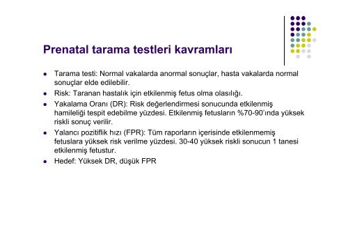 birleÅik prenatal tarama testleri - DÃ¼zen Laboratuvarlar Grubu