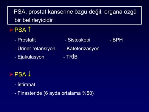 Prostat Kanseri ve PSA