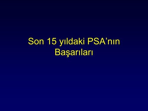 Prostat Kanseri ve PSA