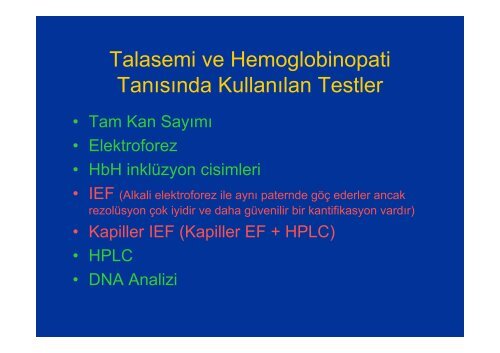 Hemoglobinopatilere Laboratuvar YaklaÅÄ±mÄ± - DÃ¼zen Laboratuvarlar ...